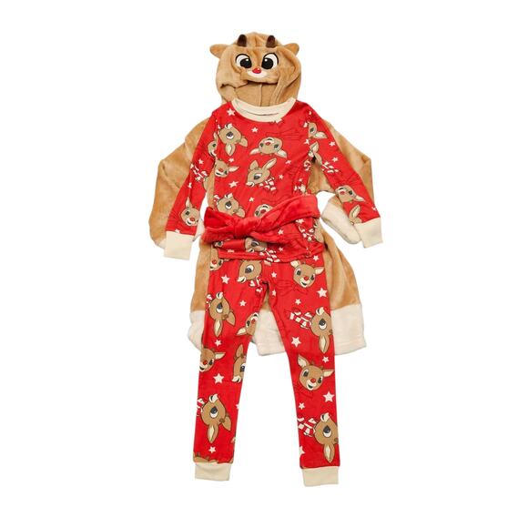 Rudolph the Red-Nosed Reindeer 3-Piece Pajama + Robe Set Size 4T - Picture 7 of 9